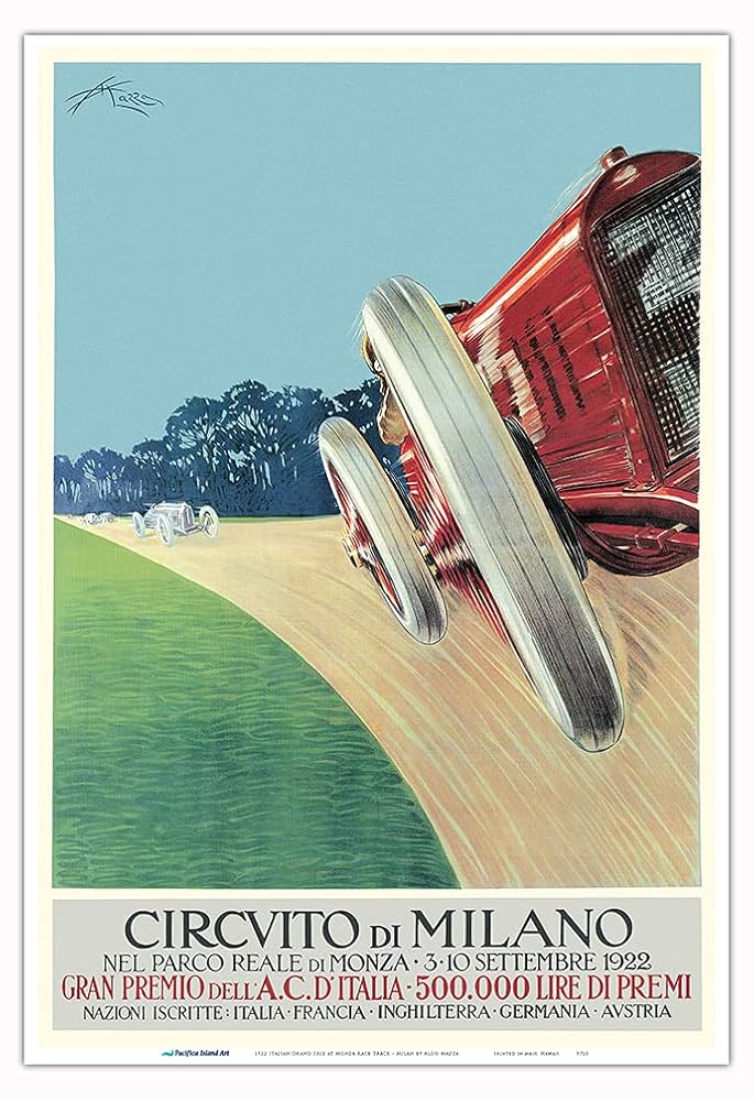 Amazon.com: 1922 Italian Grand Prix at Monza Race Track